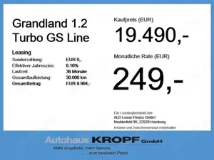 Opel Grandland 1.2 Turbo GS Line LED+Navi+SHZ+2xKlima Bild 4