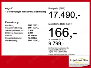 Toyota Aygo X 1.0 Teamplayer mit Kamera Sitzheizung Standort Wet Bild 4