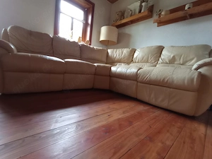Ecksofa mit zusätzlichen Liegefunktionen, Leder, bequem  Bild 4