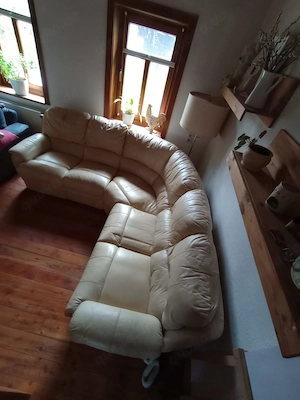 Ecksofa mit zusätzlichen Liegefunktionen, Leder, bequem  Bild 3