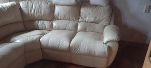 Ecksofa mit zusätzlichen Liegefunktionen, Leder, bequem 