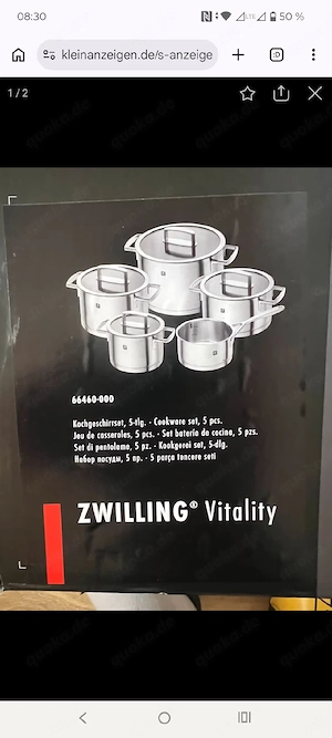 Zwilling Topfset Neu