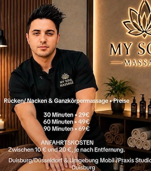Massage Wellness Mobil & Praxis Studio in Duisburg Umgebung.