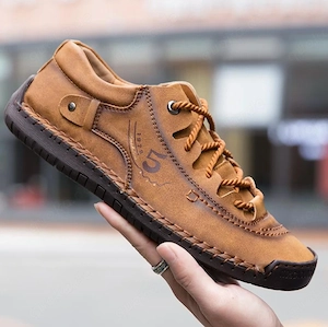 Tanner Herren Lederschuhe Gr. 41 | Handgenäht | Braun | Wie neu