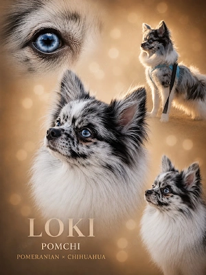 Wunderschöner Pomchi Deckrüde in Blue Merle (Kein Verkauf) !