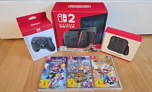nintendo switch 2 konsole, 3 games