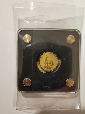 Goldmünze "Springbock" 1:500 oz 999er Feingold, original verpackt, ungeöffnet