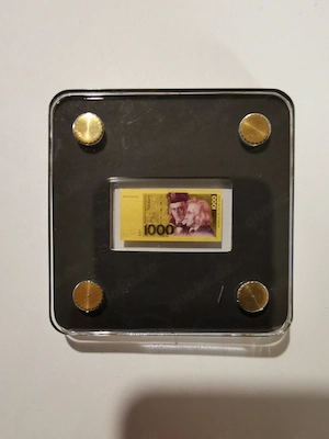 Goldbarren Banknoten "1000 DM" 1:500 oz 999er Feingold