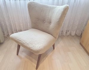 Kleiner Cocktail-Lounge-Clubsessel  Plüsch Rockabilly 50 60er vintage