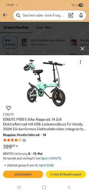 elektroklapprad
