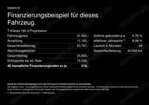 Mercedes-Benz T-Class T 180 d Progressive LED Kamera KEYLESS-GO AHK 7G Bild 2