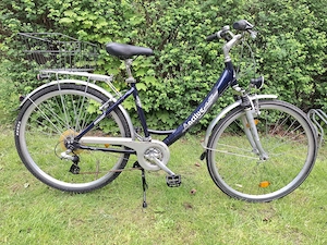28" Alu Damen Cityrad mit 24 Gänge, Einkaufskorb und neues Schloß