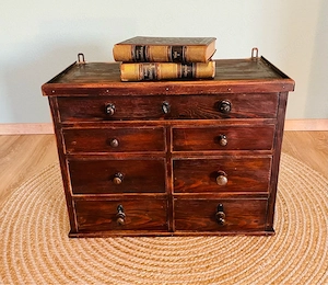 Antiker Apothekerschrank   Schubladenschrank   1880er Industrie-Design