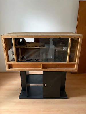 Nagarium Terrarium Holz 120x60x60 Zubehör Ratten Mäuse Reptilien