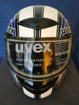 Uvex PS 460 Motorradhelm XL | Blau-Weiß-Schwarz | Neu | Inkl. Helmsack