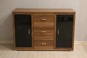 Kommode Schrank Braun Schwarz - voll funktionsfähig