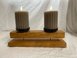 Kerzenständer, Holz-Deko