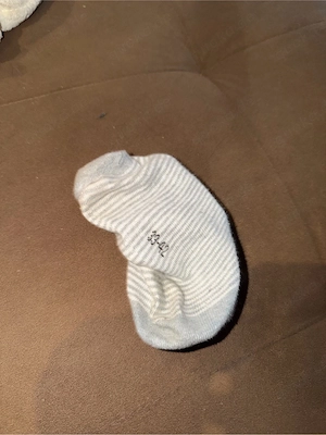 Socken von einem langen wandertag