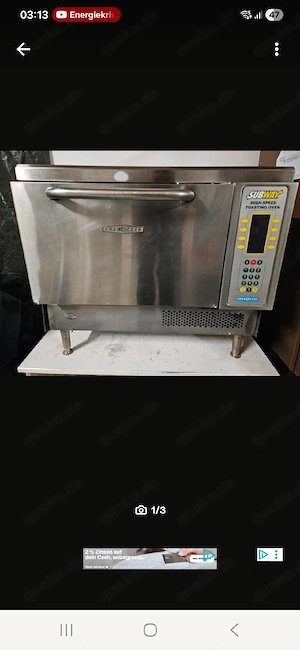Turbochef Highspeedofen Gastroofen Subway