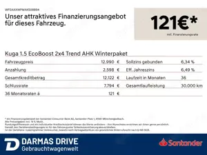 Ford Kuga Kuga 1.5 EcoBoost 2x4 Trend AHK Winterpaket Bild 2
