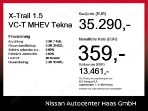 Nissan X-Trail 1.5 VC-T MHEV Tekna Pano+Bose+20''
