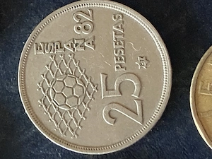 Münze Münzen Umlaufmünze Spanien 25 Pesetas 1980 im Stern 81