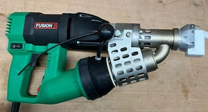 110 V (32-A-Stecker) Leister Fusion 2 Extrusionsschweißgerät, 2 Schweißköpfe, Bedienungsanleitung & 