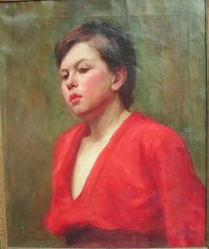 Stunning antique ETHEL BLACK (John Singer Sargent pupil) oil portrait boy c1905
