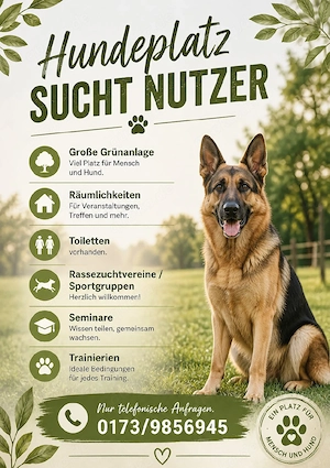 Hundeplatz sucht Nutzer