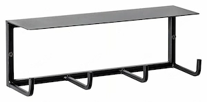 HAKU Wandgarderobe SIDNEY Schwarz   Metall   Design mit Ablage   TOP! Bild 3
