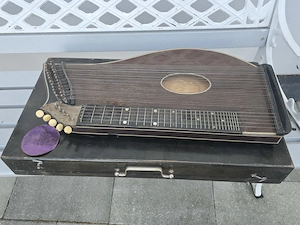 Alte antike Zitter Musikinstrument Musikhaus Max Osterode