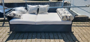 Wetterfestes Polyrattan Loungebett Gartenbett