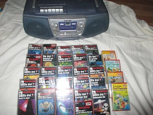 Sony Kassetten Radio + 30 Hörspielkassetten drei ???