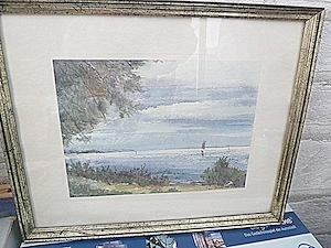 1   kleines  Aquarell  -  Landschaftsbild       signiert   