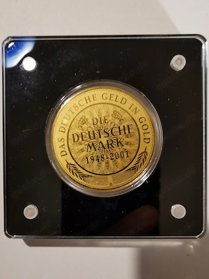 "Das Deutsche Geld in Gold - 5 DM 1958 J" 1 200 oz 999er Feingold mit Zertifikat, Polierte Platte Bild 2