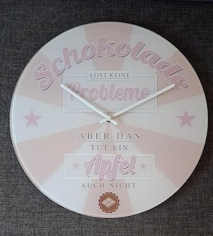 Wanduhr aus Glas