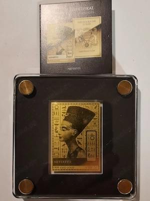 Goldbarren Ancient Egypt "Nofretete" 1 200 oz 999er Feingold, mit Zertifikat, sehr gesucht ! Bild 5