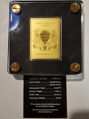 Goldbarren Ancient Egypt "Nofretete" 1 200 oz 999er Feingold, mit Zertifikat, sehr gesucht ! Bild 4