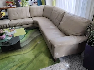 Ledersofa in L Form