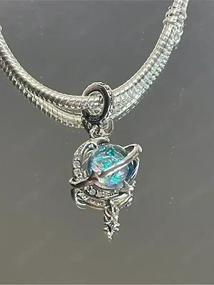 Charm Anhänger Planet Galaxy Saturn