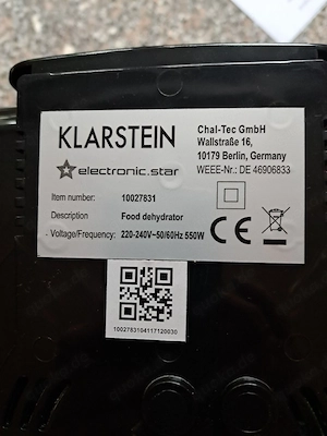 Dörrautomat   Dörrgerät Bild 3