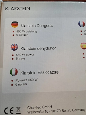 Dörrautomat   Dörrgerät Bild 4