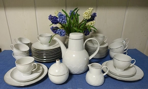 Kaffeeservice Rosenthal Lotus weiß
