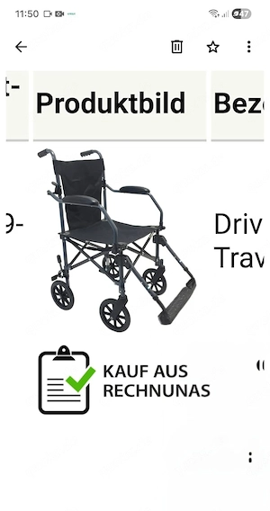 Faltbarer Rollstuhl