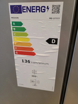 Gefrierschrank 103 Liter mit Rest-Herstellergarantie Bild 4