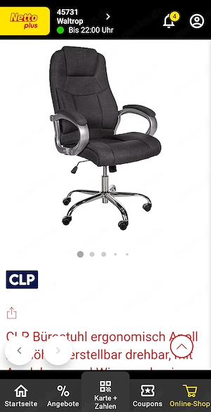 Bürostuhl, ergonomisch 