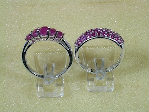 NEU: 2x Ring Gr. 19 - 59,5 925 Silber mit Rubin - je 40,- Euro Bild 3