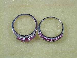 NEU: 2x Ring Gr. 19 - 59,5 925 Silber mit Rubin - je 40,- Euro Bild 4