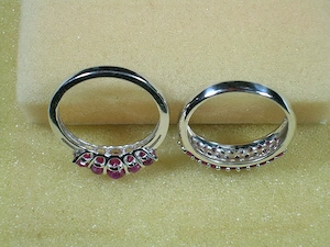 NEU: 2x Ring Gr. 19 - 59,5 925 Silber mit Rubin - je 40,- Euro Bild 5
