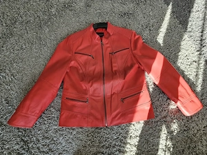 MADDOX leuchtend rote, weiche Nappa Lederjacke Damen 46, Blaser, Jacke, modisch elegant, neuwertig, 